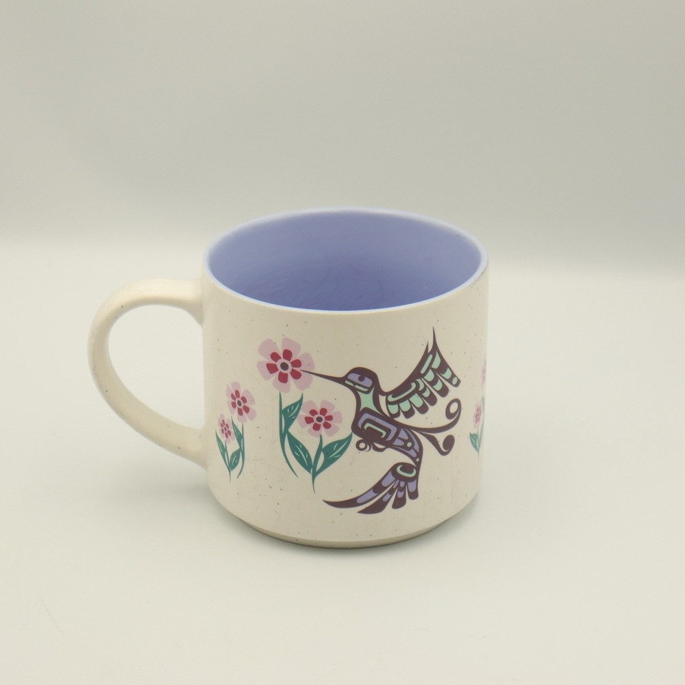 Indigenous Native Indian Art Hummingbird Coffee Mug Francis Dick Stoneware Birds
